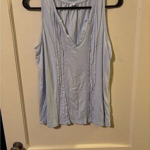 Old Navy Light Blue Pleated Sleeveless Tank Top